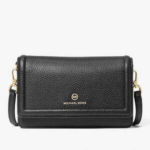 Michael Kors Black Pebbled Leather Crossbody Bag